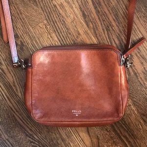 Brown fossil crossbody